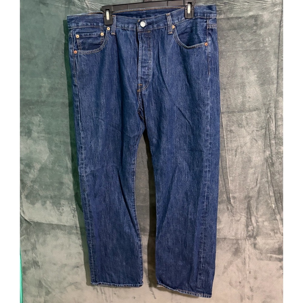 Levis 501 Jeans Mens 38 X 30 Blue Button Fly Straight western grunge Y2K Biker